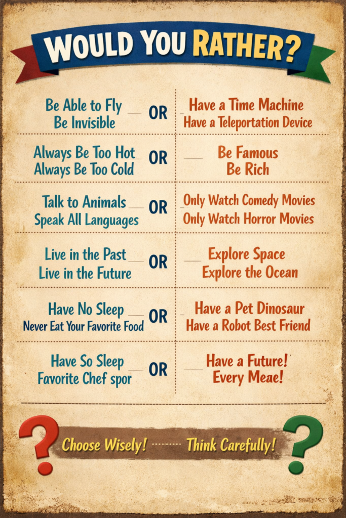 good would you rather questions