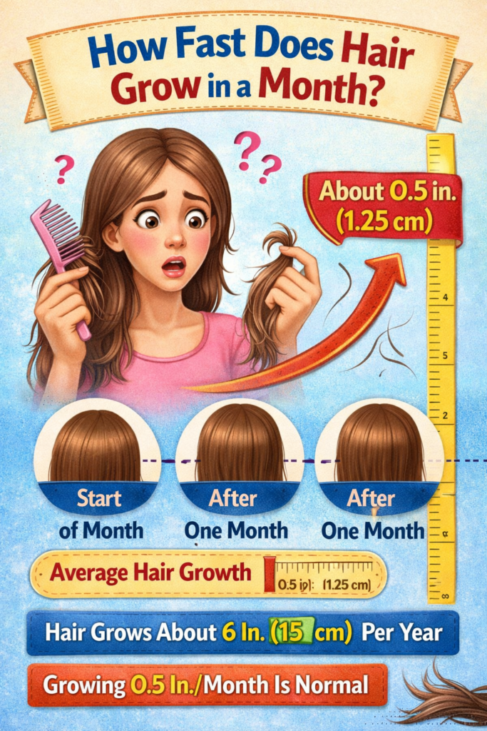 how fast does hair grow in a month